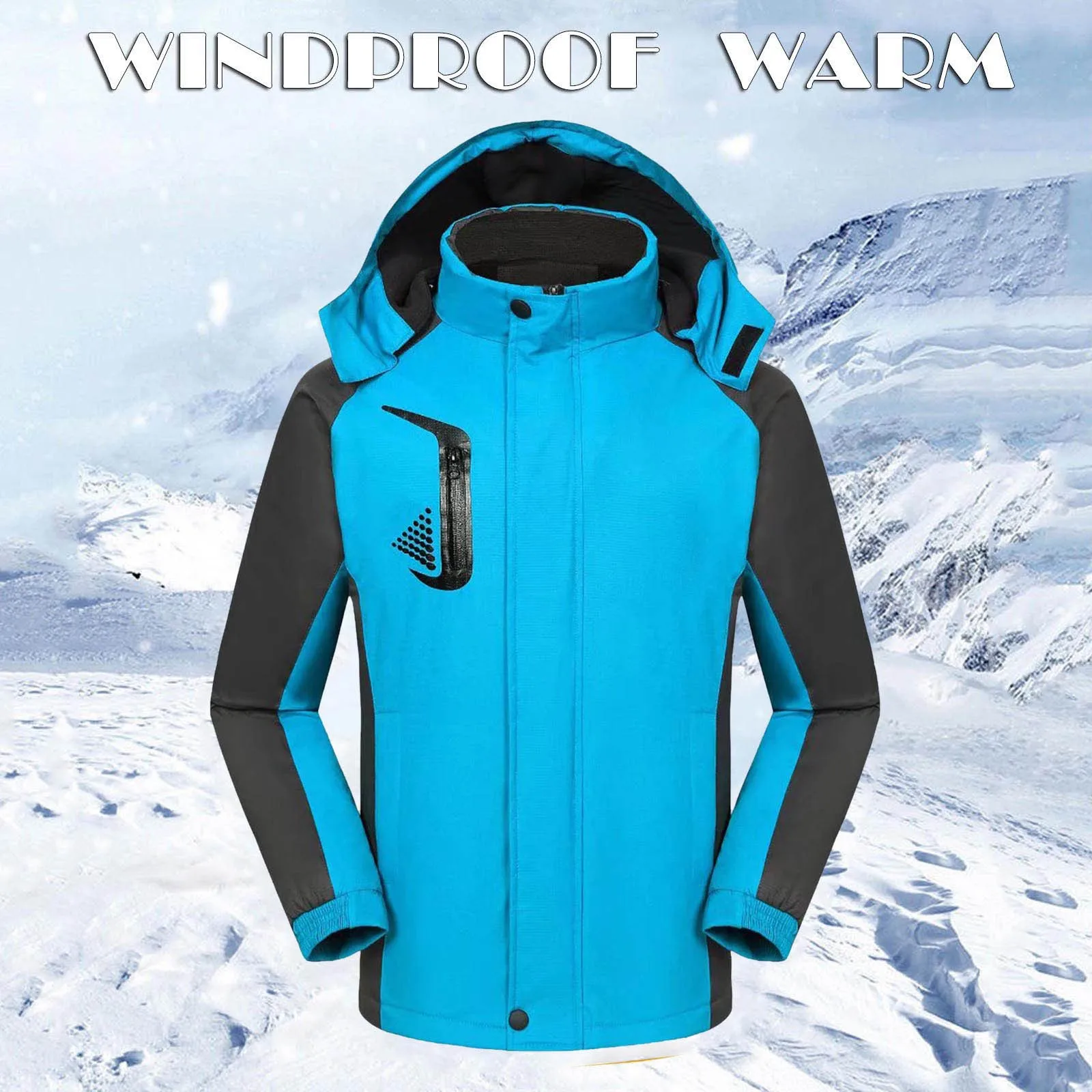 Womens Ski Jacket Warm Winter Snow Coat Mountain Windbreaker Hooded Thicken Snow Clothes Snowboarding Clothing Windproof Outfits