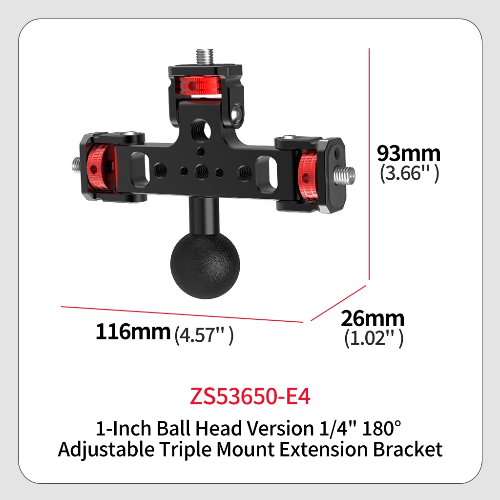 Stativadapterhalterung für GoPro DJI OSMO Pocket4 Insta360 Aluminium-Verlängerungshalterung 1/4" ARRI Kugelkopf Gimbal Vlog Studio Halterung – Detail 17