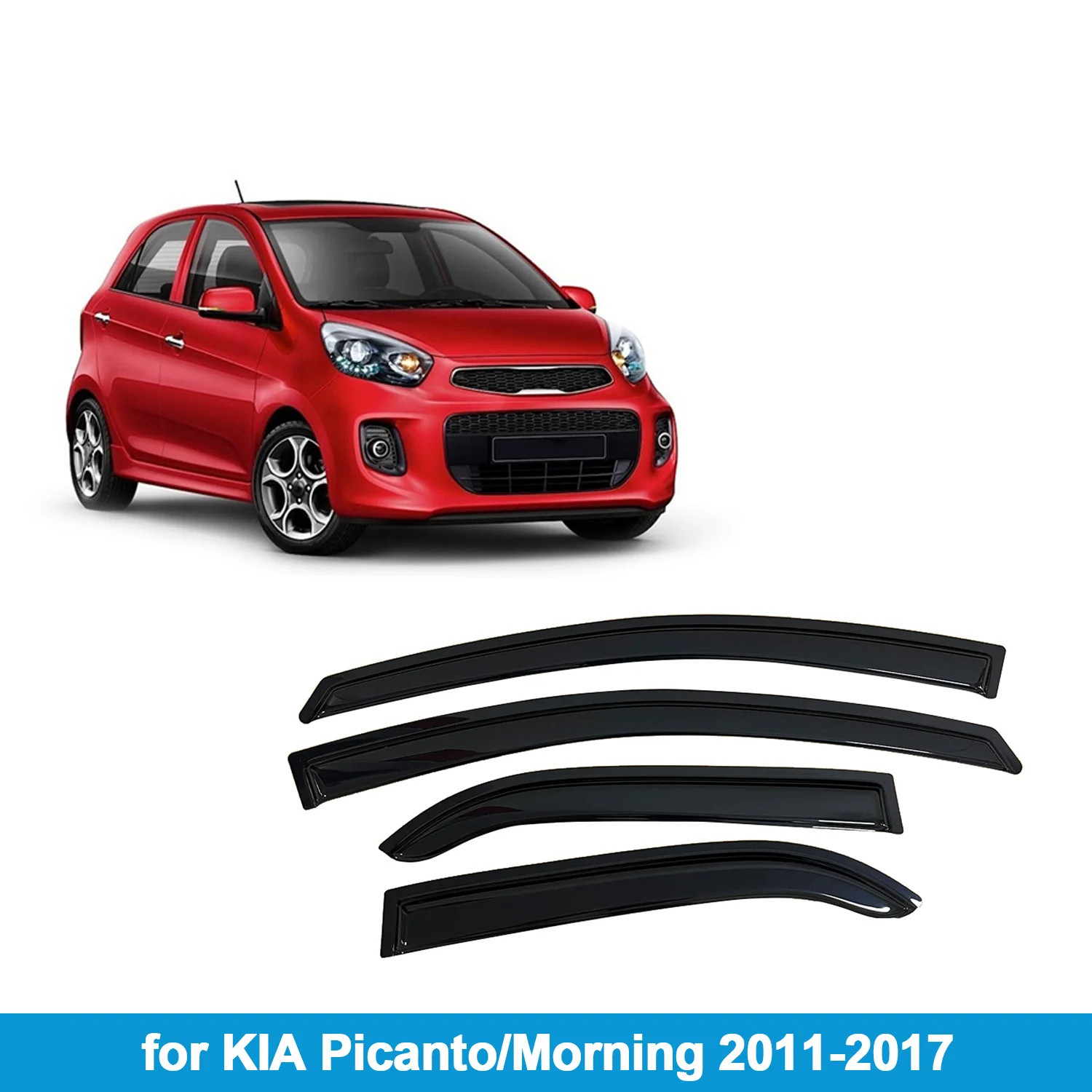 

Оконный козырек для KIA Picanto/Morning 2011-2017, защита от дождя, боковой дефлектор, защита от атмосферных воздействий, лента для наружного крепления