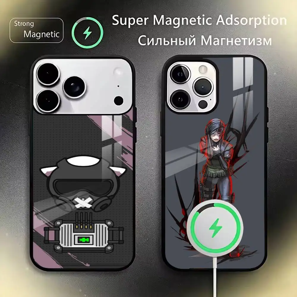 

R-rainbow Six Phone Case For iPhone17,16,15,14,13,12,11 Plus,Pro Magnetic with Magsafe Wireless Charging