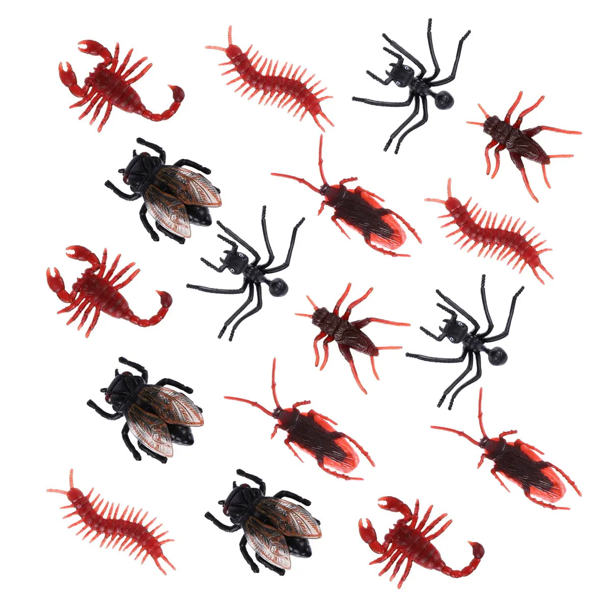 

60Pcs Simulation Insects Realistic Spider Centipede Scorpion Scary Prank Props for Halloween April Fools Creepy Lifelike Plastic