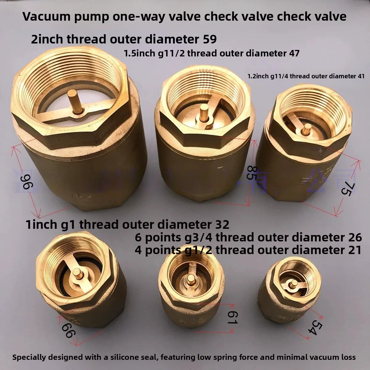 

ZHF-15 Vacuum Pump Check Valve – One-Way Non-Return Valve, 1/2" 1" 1.2" 2" Sizes for Vacuum Systems