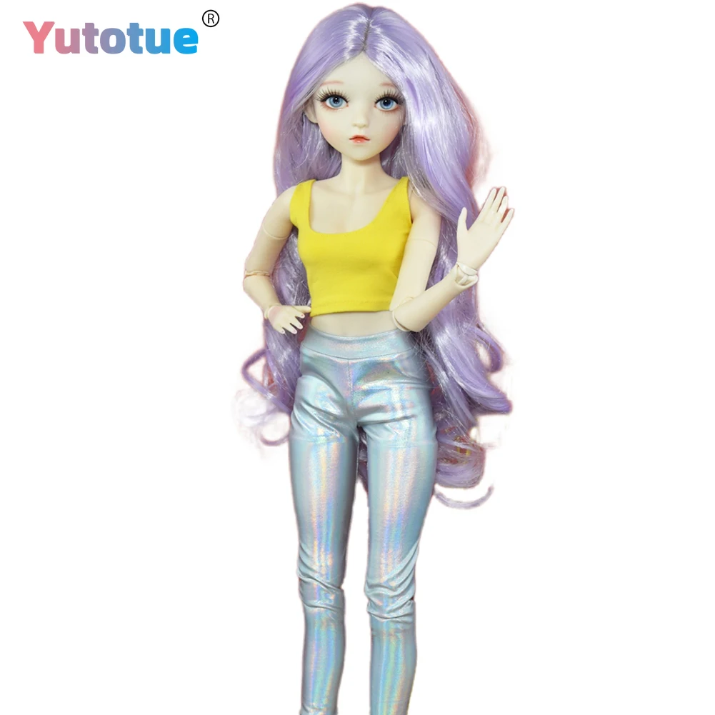 

YUTOTUE 24 inch Height Fashion Doll 18 Joints Body dress up Vest Pants Shoes Curly Wigs BJD DOLL TOY