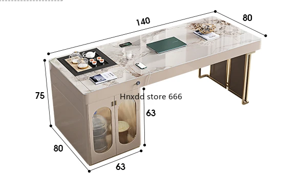 Light luxury tea table office lift tea integrated