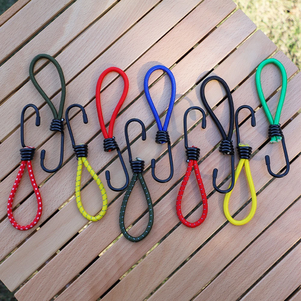 5/10pcs Strong Elastic Rope Hook Outdoor Tent Elastic Rope Hook Multifunction Anti-wind Fixed Tent Hook High Elastic Rope Hook