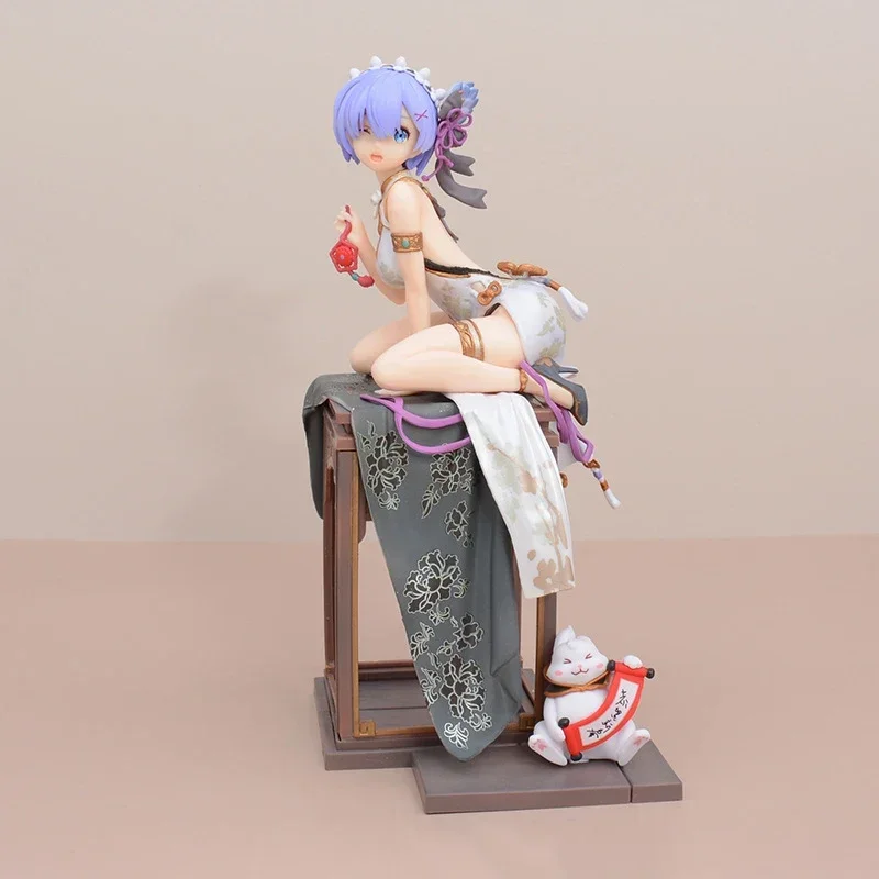 Ornamenti Postura in ginocchio Cartoon Re: Zero Rem Emilia Beauty Action PVC Figure Scala 1/7 Anime Modello Giocattoli Regali bambola Bellezza carina