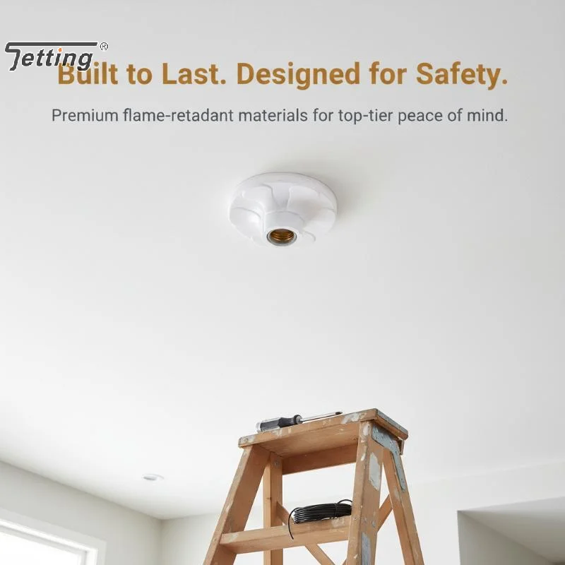 1Pc 120mm E27 Ceramic Light Holder Keyless Porcelain Threaded E27 Screw Lamp Base Socket E26 Ceramic Lampholder