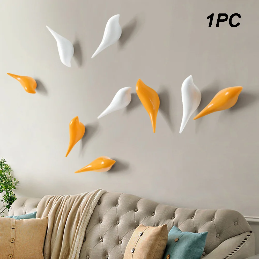 Creative Wall Mounted 3D Bird Shape Clothes Hooks Home Deco Resin Wood Hangers Coat Bag Holders Towel Racks Bathroom Hardware