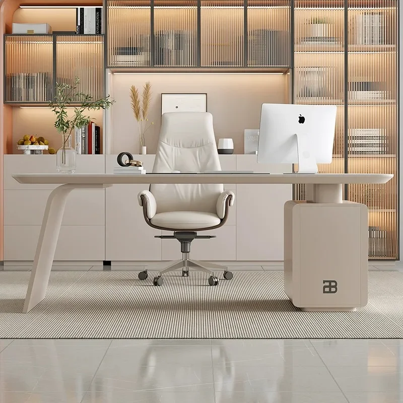 

Long Luxury Modern Office Desk Executive Desktop Organizer Standing Office Desk Workbench Design Mesa Escritorio Furniture