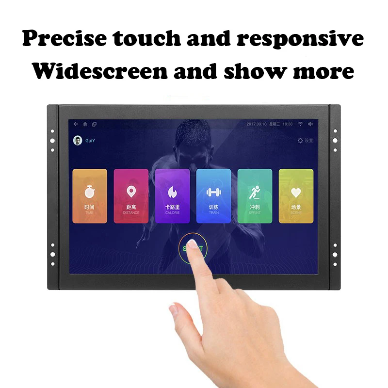 Zhixianda Widescreen 12 Inch 1280*800 LCD Display Metal Open Frame Capacitive Resistive Touch Monitor