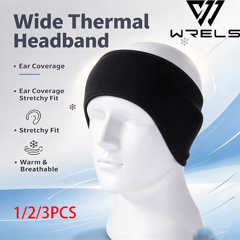 Winter Warm Fleece Earmuffs Thickend Windproof Elastic Outdoor Sports Headband Unisex Thermal Running Cycling Ear Cover Headband