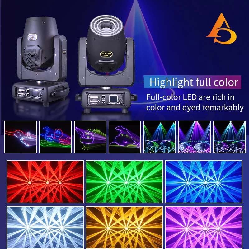 الليزر تتحرك رئيس ضوء 5 واط/10 واط + شرائط مصباح RGB ثلاثية الأبعاد فتحة حلقة الزفاف Dmx DJ المهنية المسح المرحلة الإضاءة ديسكو #5