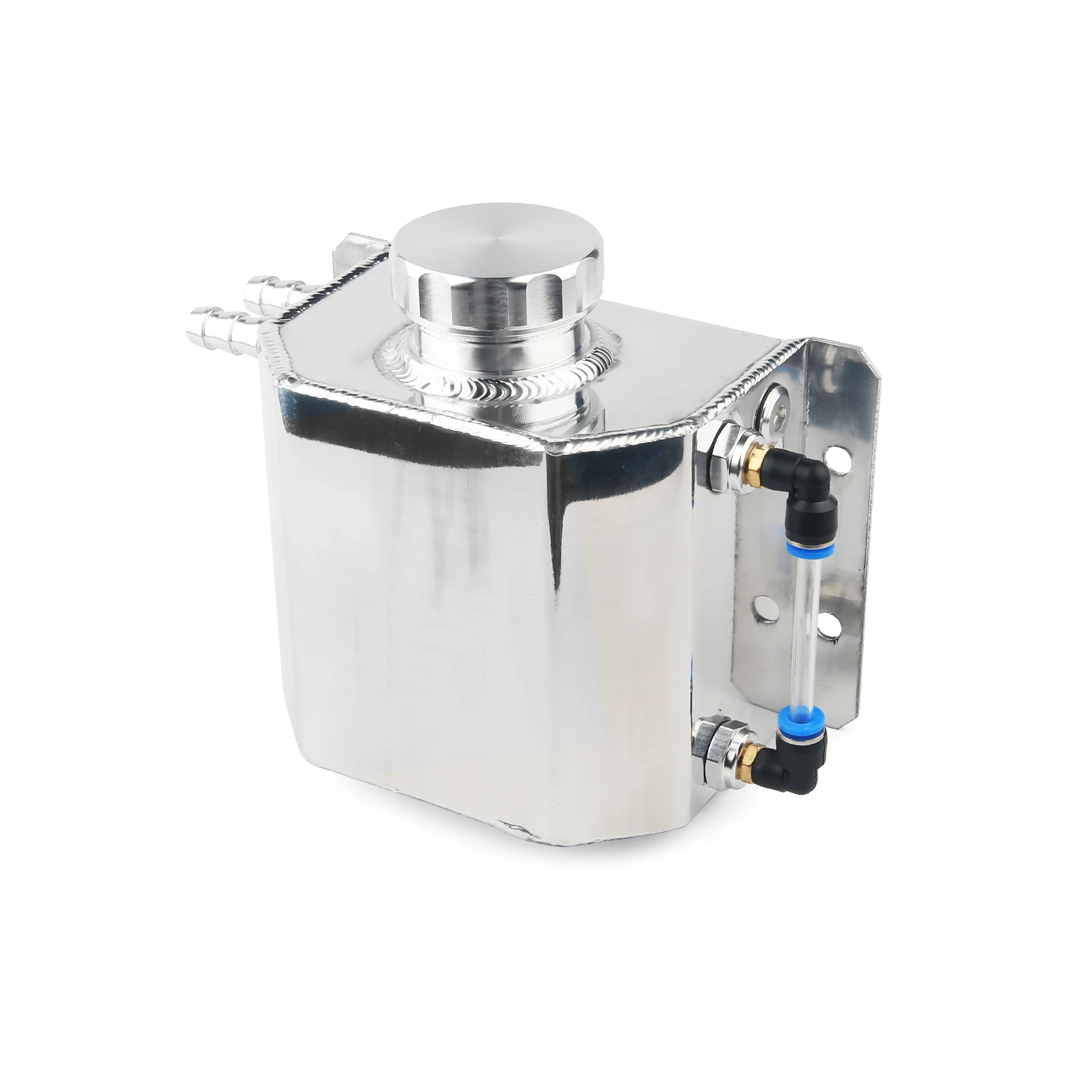 1L Alloy  Aluminum Engine Oil Catch Can Breather Tank  Radiator Coolant Overflow Bottle Recovery Water Tank Reservoir - view 5