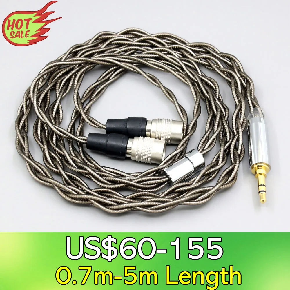 

LN008215 99% Pure Silver Palladium + Graphene Gold Earphone Shielding Cable For Mr Speakers Alpha Dog Ether C Flow Mad Dog AEON