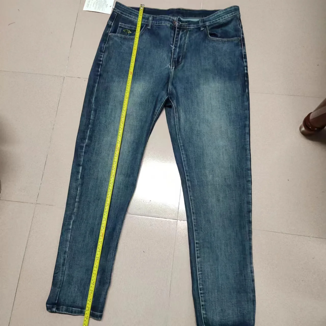 Pantalones vaqueros extendidos altos para hombre, pantalones con entrepierna abierta, pantalones largos para hombre, versión extendida superlarga de 110cm 115