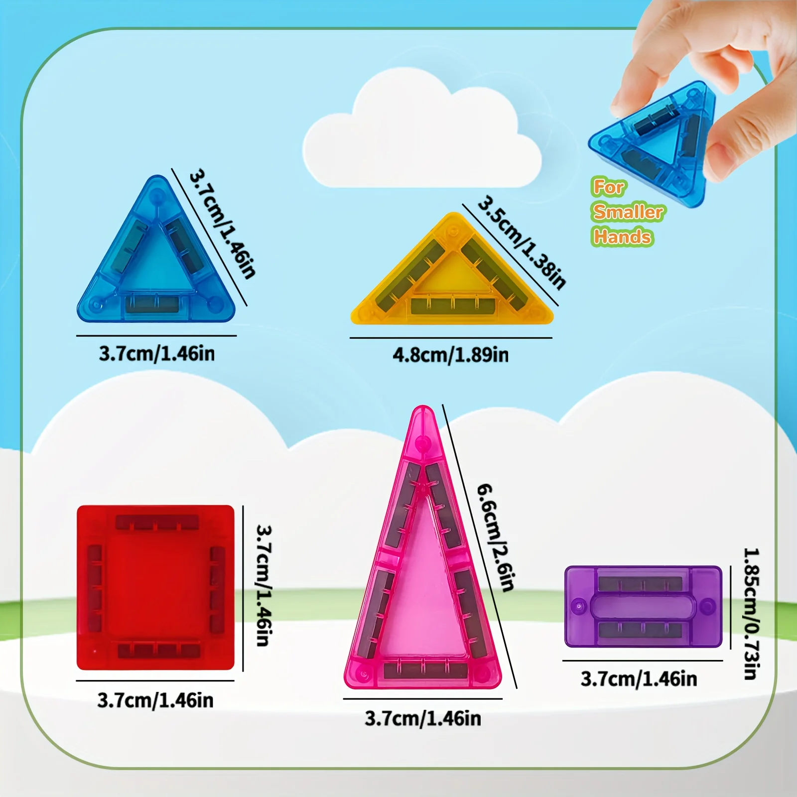 38/56 Uds. Juguetes de bloques de construcción magnéticos, baldosas magnéticas, esenciales para aulas al aire libre, opción ideal para regalos de cumpleaños y vacaciones
