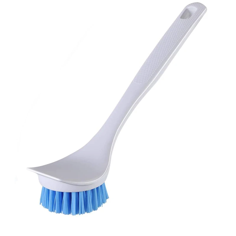 Eyliden Pan Pot Dish Sink Brush Kitchen Scrub Brush with Scraper Tip Comfortable Grip Odourless Bristles for Pot Pan Casts Clean