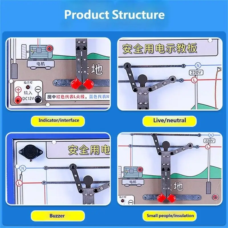 Physics Electricity Experiment Set Safe Circuit Demonstration Panel For School Lab Education With Metal Plastic Build D2RC