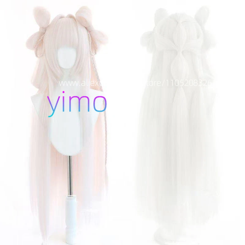 

Парик King of Glory Xishi Continued Love COS, белый термостойкий синтетический парик, прямые волосы для косплея