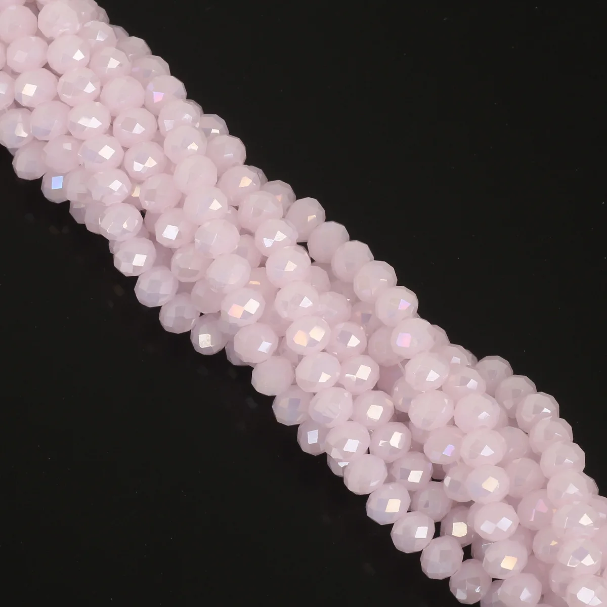 Pink Solid AB Colors 2 3 4 6mm Rondelle Austria Faceted Crystal Glass Beads Loose Spacer Round Beads For Jewelry Making Diy