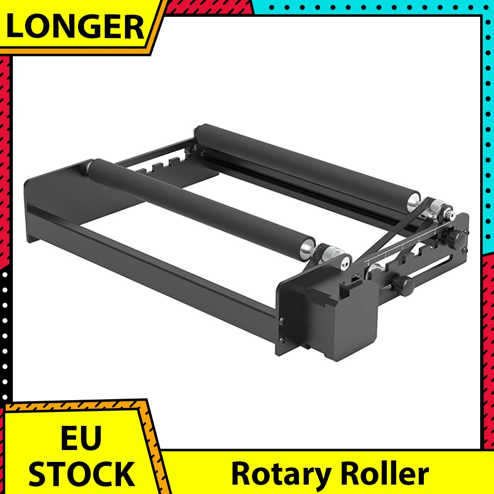 Rullo Rotante Laser LONGER, Diametro di Incisione 6-200mm, Rotazione a 360 Gradi, Incisione su Oggetti Cilindrici, Calici, Penne, Tubi