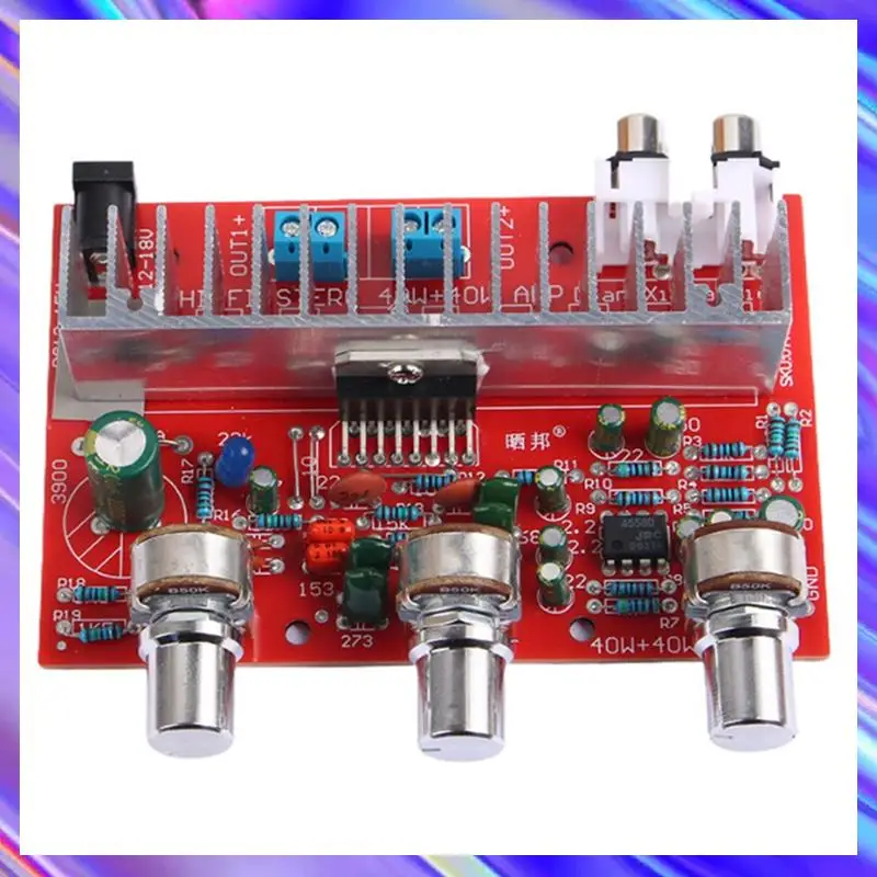 

M09K Автомобильная стереосистема 40 Вт + 40 Вт двухканальный усилитель мощности плата постоянного тока 12-15 В 2,0 TDA7377 многодиапазонный регулируемый