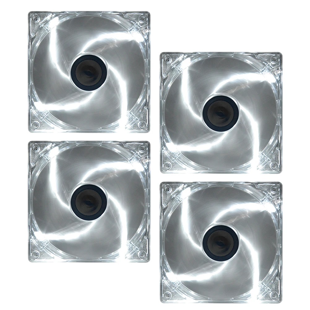

4 PCS LED Light Fan Computer Cooling Desktop Radiator Chassis for Air Cooler Major