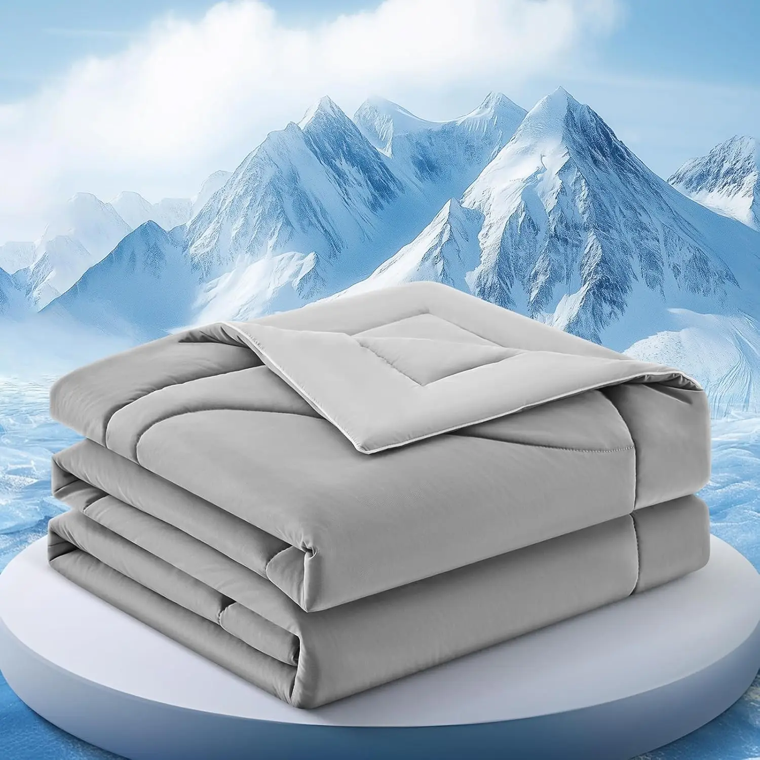 

Одеяло King Size с охлаждающим эффектом для тех, кто потеет во сне, дышащее легкое одеяло с охлаждающим эффектом (108x90, серое)