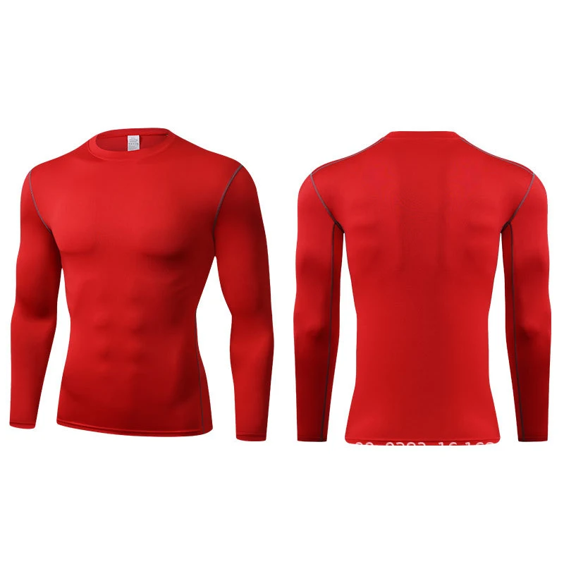 Men Undershirts Thermal Underwear Thin Fleece Elastic Compression Fitness For Winter Sprots Wear