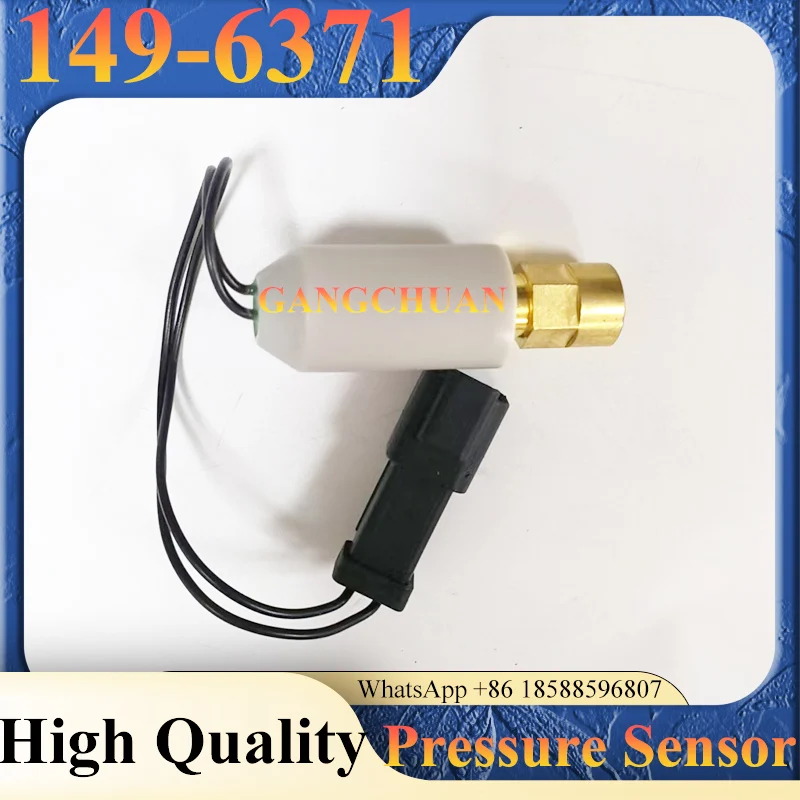 Pressure Sensor 149-6371 1496371 for Backhoe Loader 416F 420E 430E Track Loader 953D 953K 963D 963K 973 Construction Parts