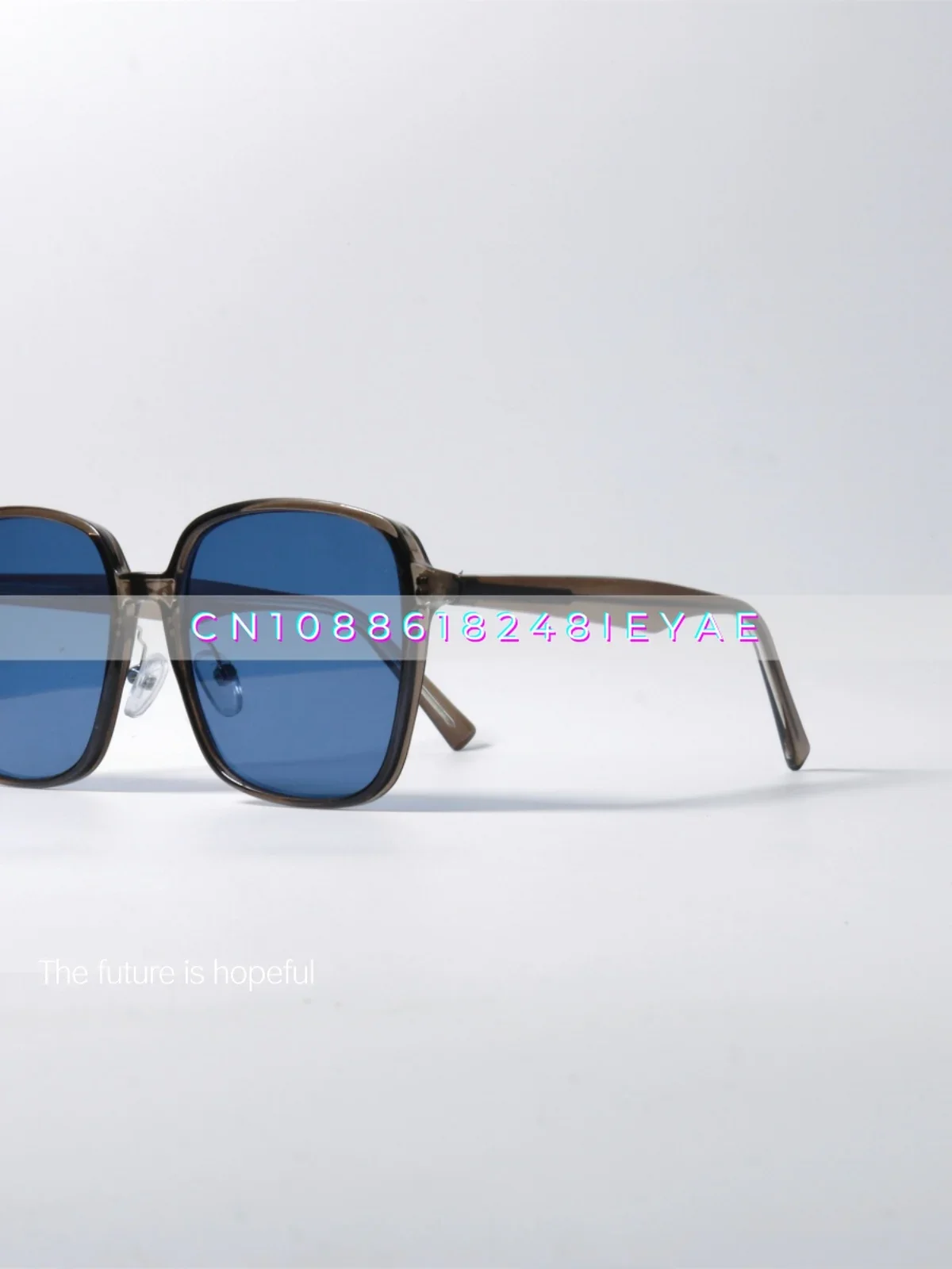 

Simple Square Large Frame Blue Sunglasses Uv400 UV Protection Classic Design Sunglasses