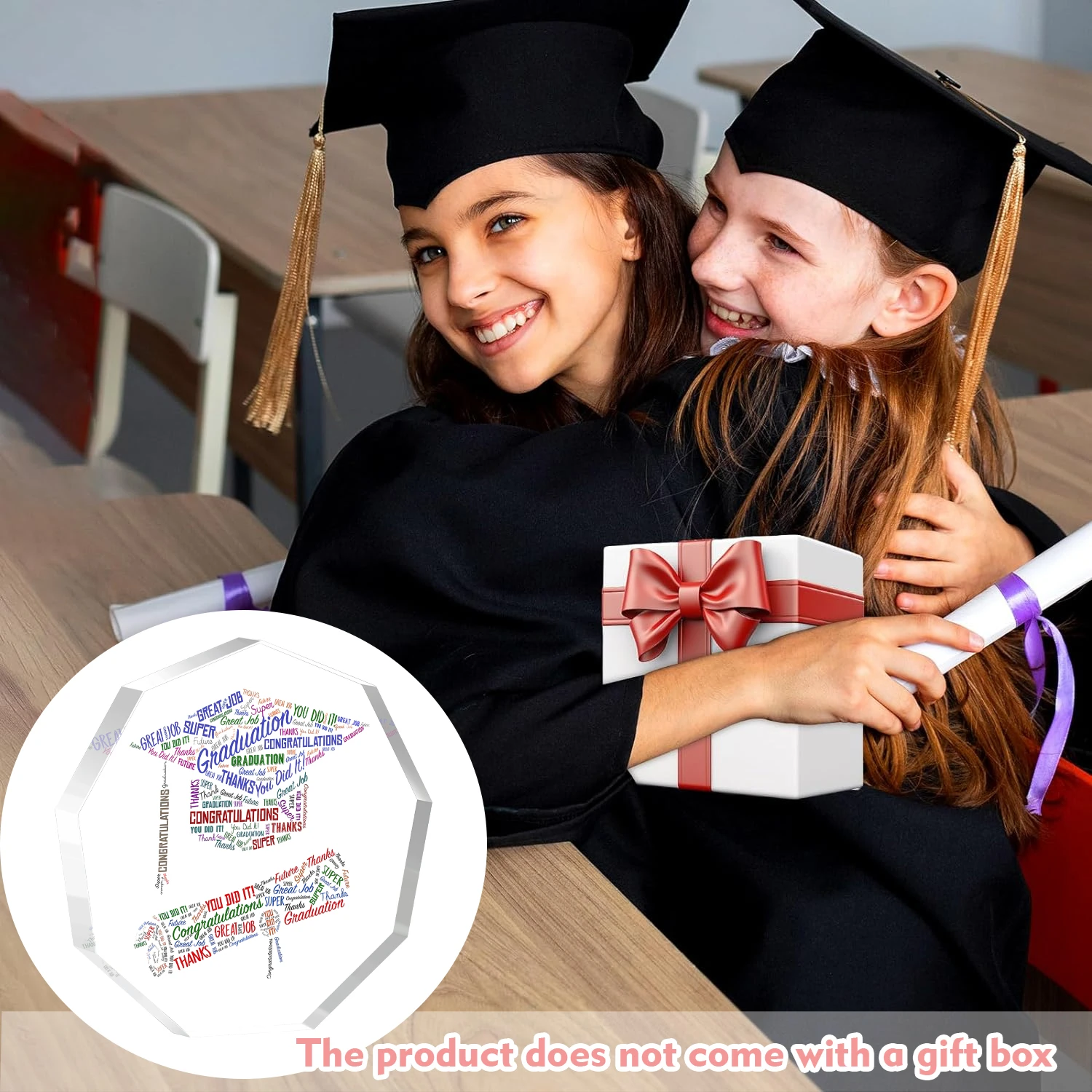 Class of 2024 Graduation Gifts: Acrylic Trophy Plaque Funny Trophies for Graduates, Decorative Ornaments & Holiday Decor