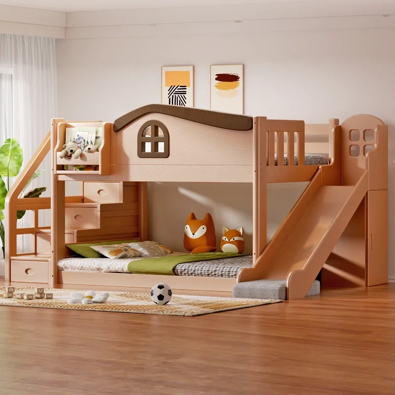

Solid wood children's bed bunk bed for boys and girls
