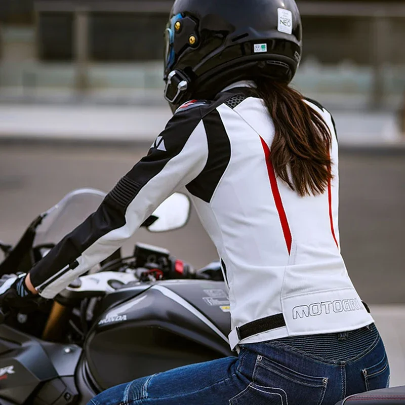 Abbigliamento da motociclista estivo Giacca da ciclismo resistente alla caduta da donna Abbigliamento da motociclista traspirante da corsa Pista femminile