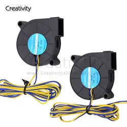 Yaratıcılık 3D yazıcı parçaları 4010/5015 soğutma fanı 12V 24V hava fanı Turbo fırçasız Fan DIY 3D baskı aksesuarları