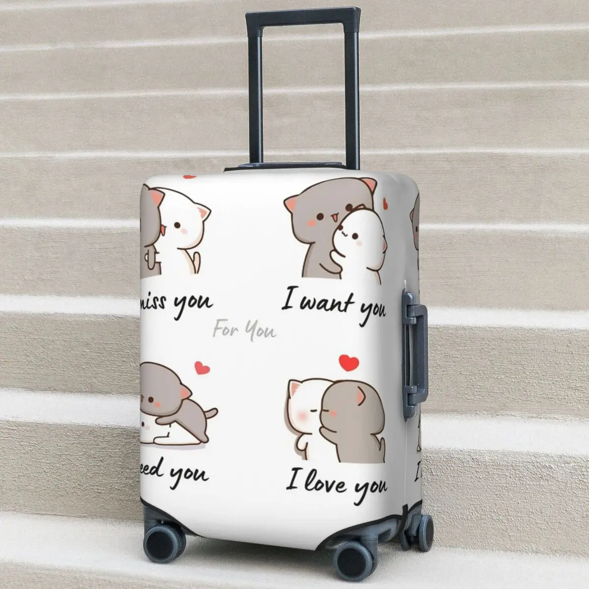 

Чехол для чемодана Bubu Dudu с милым мультяшным медведем, эластичный защитный чехол для багажа в стиле Kawaii Panda для отпуска и деловых поездок