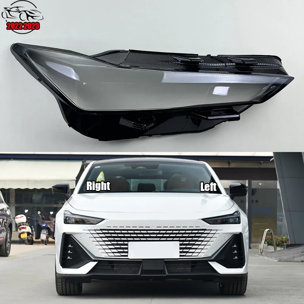 

For ChangAn UNI-V 2022 2023 Car Front Headlight Lens Cover Auto Shell Headlamp Lampshade glass Lampcover Head lamp light cover