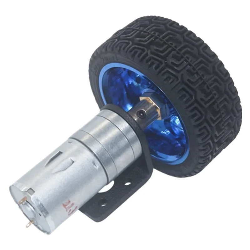 B84B-Hobby RC مركبة 6 فولت تيار مستمر موتورز والعتاد 65 مللي متر عجلة عدة 60 دورة في الدقيقة Gearmotors لقطع غيار الروبوت لمجموعات سيارات لعبة #2