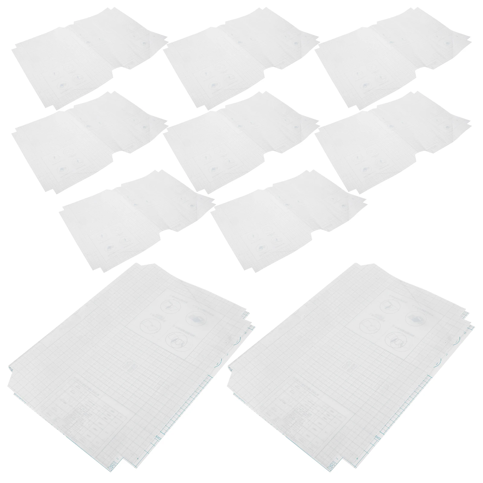 10 fogli di protezione per libri di testo per la scuola, per copertine trasparenti ispessite, per libri di testo, coperture per pellicole, buste autoadesive per studenti