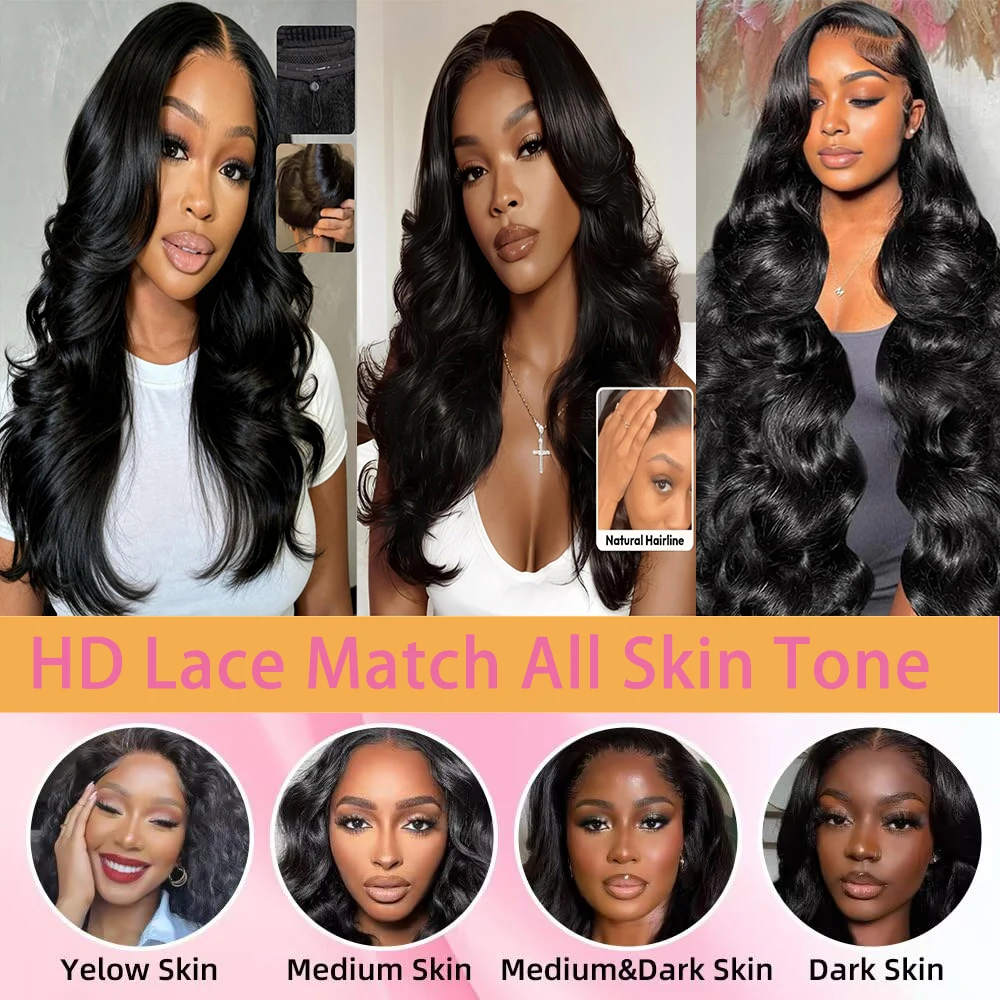 HD Transparent Straight Lace Front Wigs Human Hair Pre Plucked 13x4 Glueless Body Wave Lace Frontal Wigs For Woman image 4