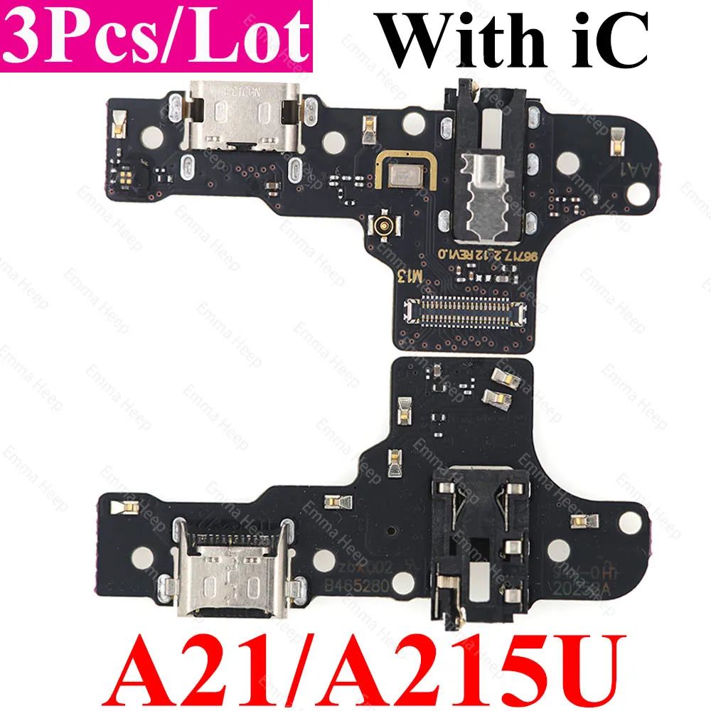 3Pcs USB Charging Port Board Flex for Samsung Galaxy A7 A20E A21 M13 A22 A30 A31 A32 A40 A41 A50 Dock Connector Flex Cable Parts