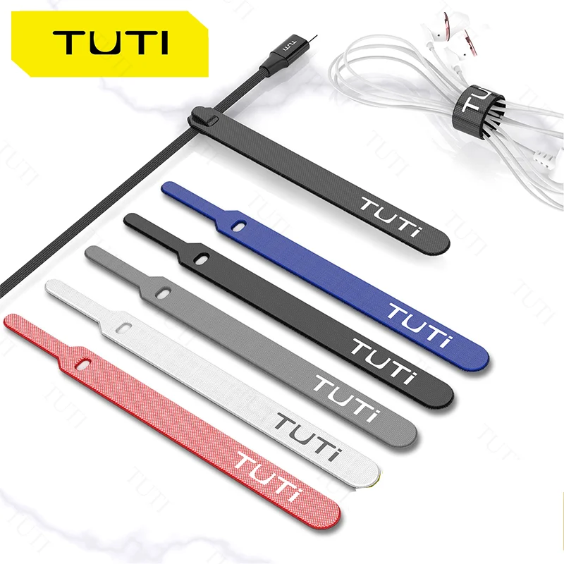 TUTI Reusable Cable Ties,Fastening Wire Management Straps,Cord Tapes Wraps Rope Holder,for Home, Office,Workshop Hook and Loop