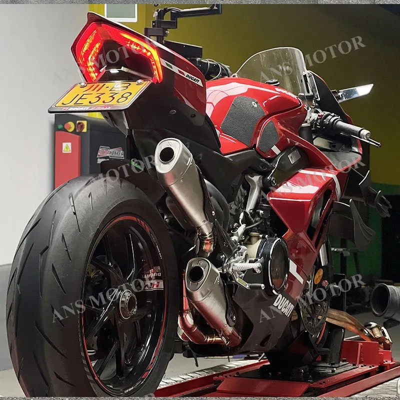 For Ducati Panigale V4 Streetfighter V4 Motorcycle Escape Exhaust Slip On Link Pipe With DB Killer Titanium/Stainless - Image 2