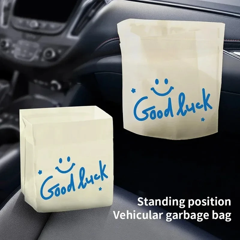60 Stück Auto-Müllbeutel, selbststehend, selbstklebend, Reinigungsbeutel, kleiner Desktop-Müllbeutel, verdickt, für Haushalt, Küche, Auto