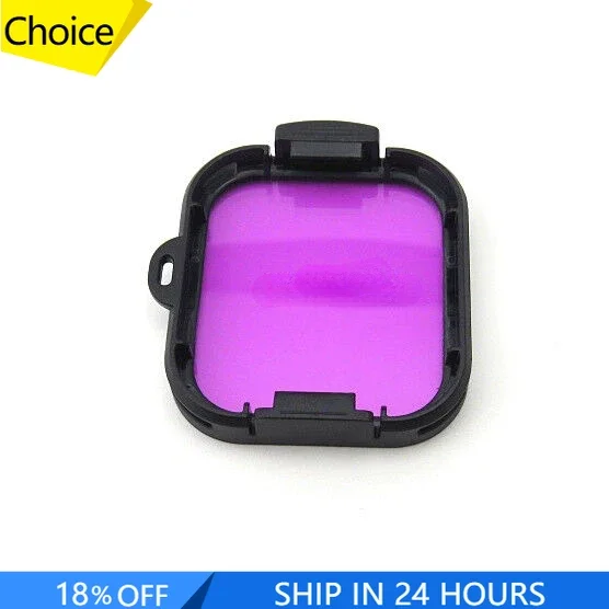 Original Purple Dive Filter Waterproof shell Underwater Diving For Gopro Hero 5 6 7 Action Camera Repair Part