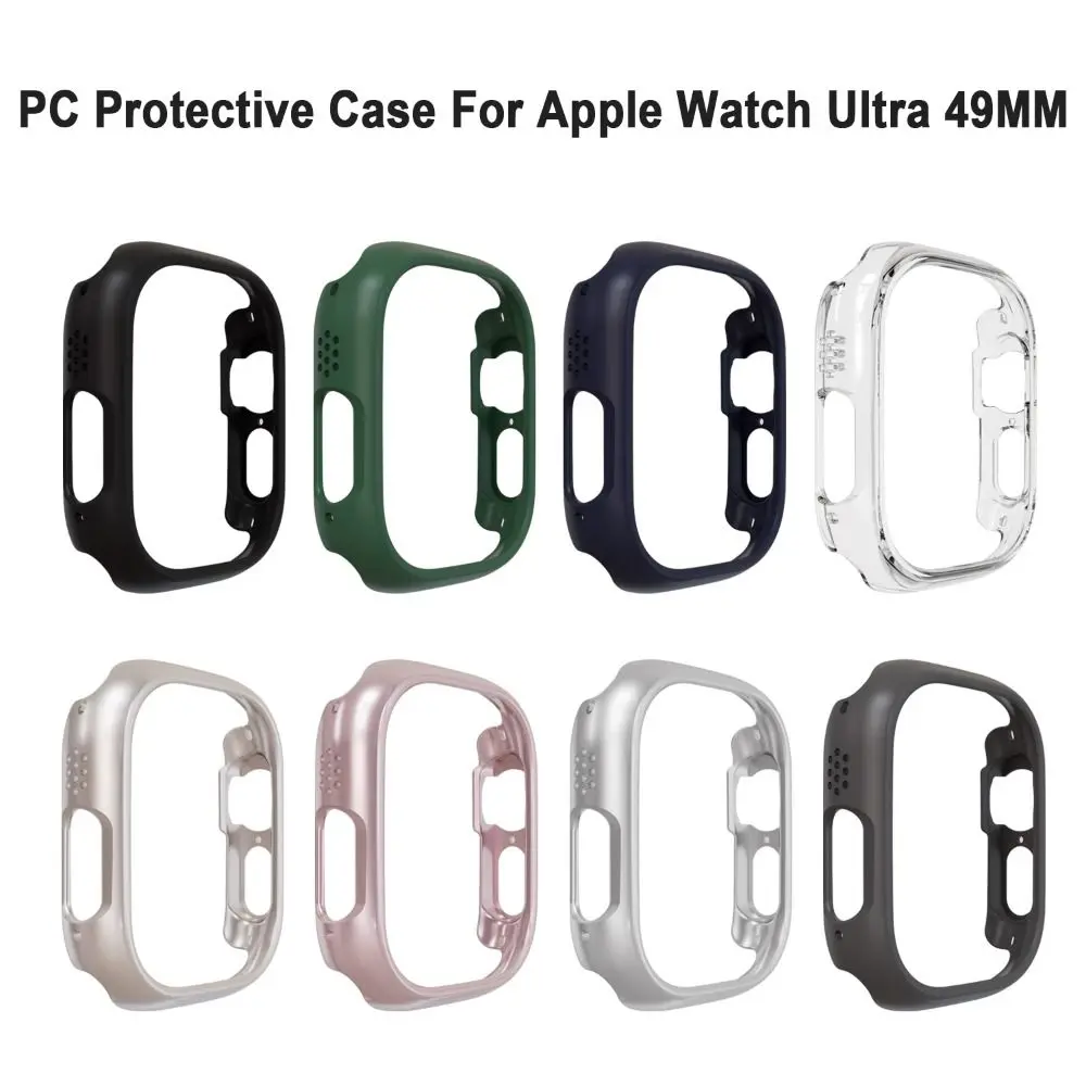 New Bumper PC Cover Hard Shell Hollow Protective Frame Watch Accessories Case for Apple Watch Ultra 49MM Smart Watch