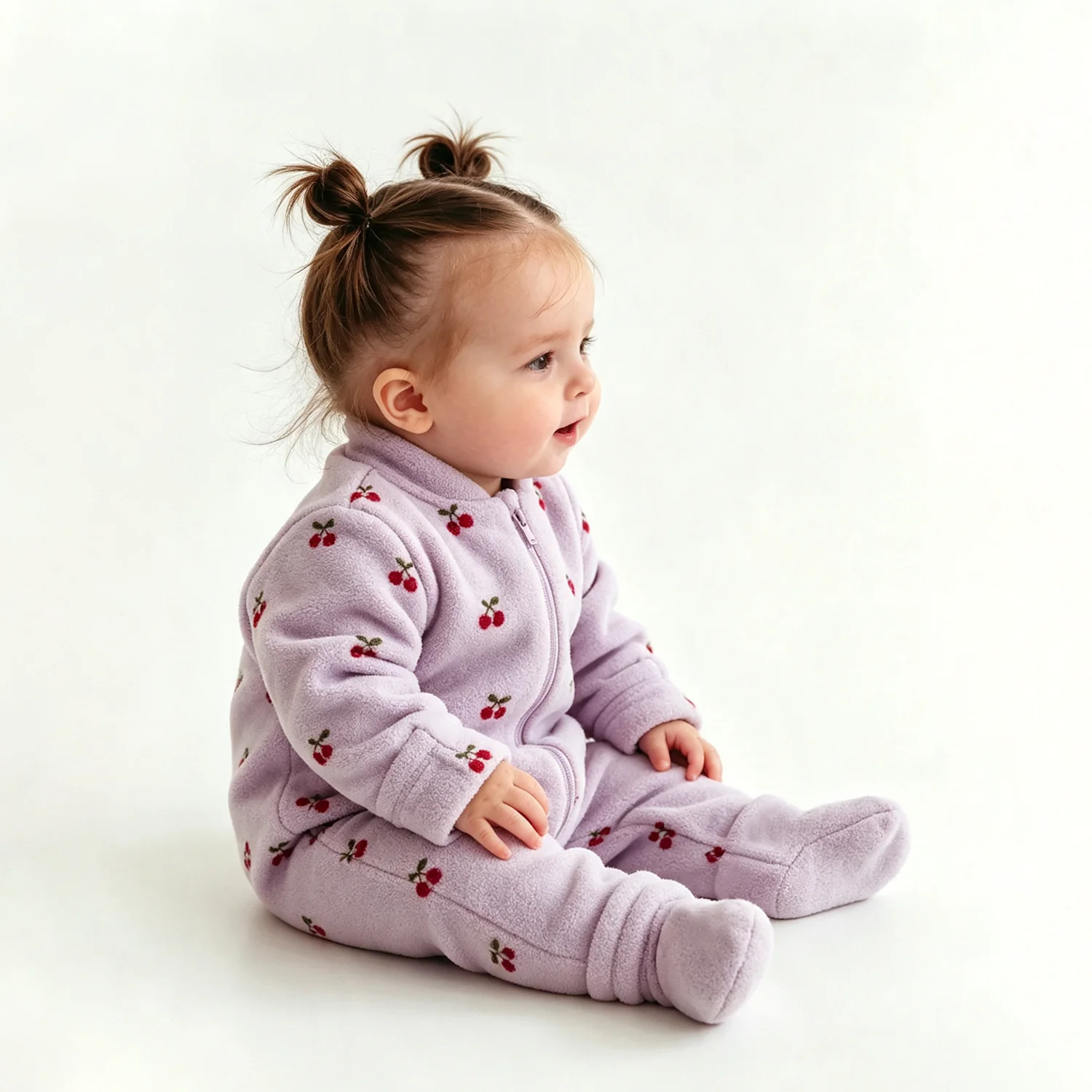 ชุดบอดี้สูทผ้าฟลีซนุ่มสีม่วงอ่ - Cotton Baby Onesies Zipper บทวิจารณ์และราคา