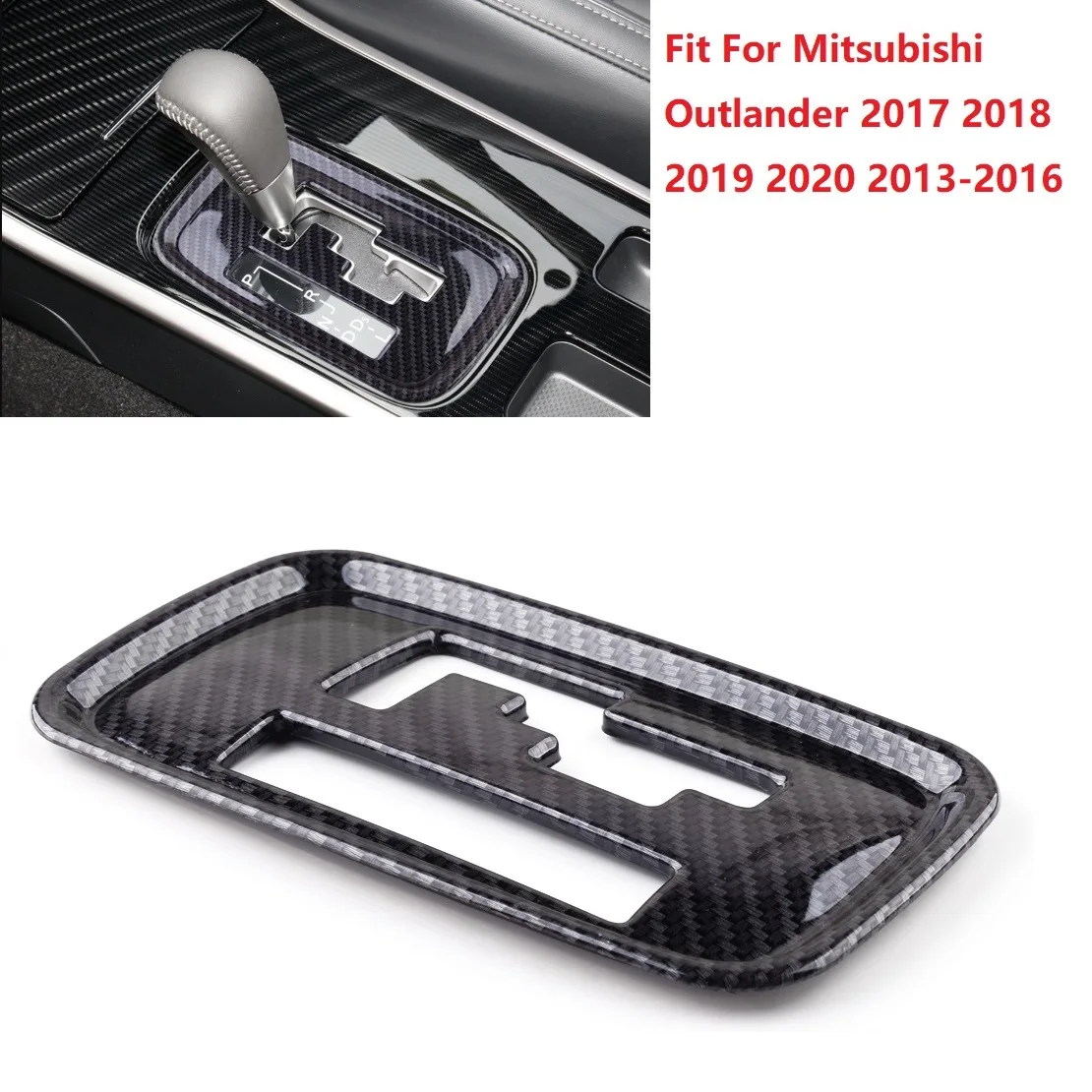 

Gear Shift Panel Cover Trim Frame ABS Plastic Carbon Fiber Style Fit For Mitsubishi Outlander 2013-2016 2017 2018 2019 2020 LHD