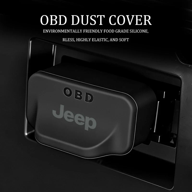 Cubierta protectora para interfaz OBD de coche, interfaz de diagnóstico de ordenador, a prueba de polvo e impermeable para Jeep Compass Renegade Cherokee