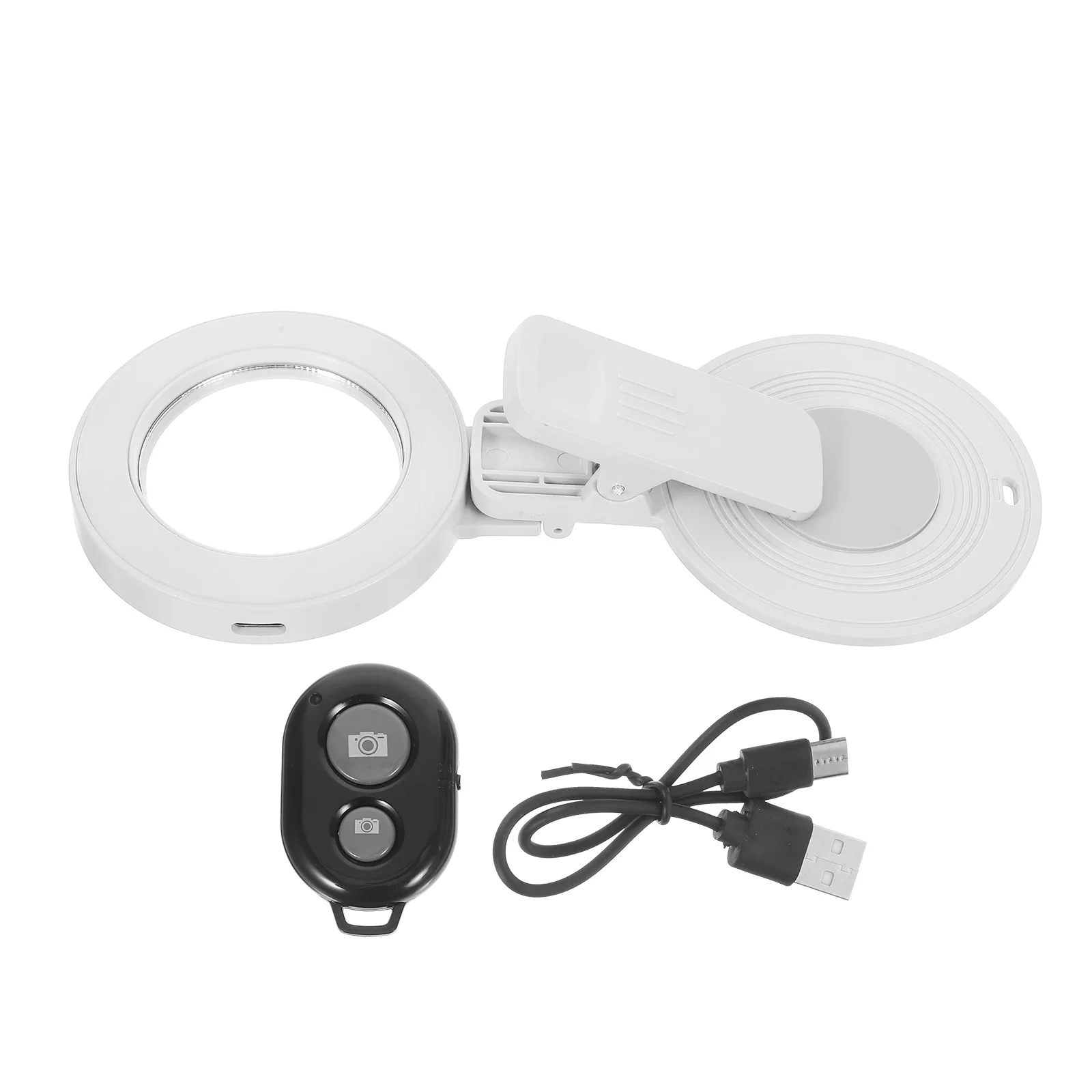 

Selfie Artifact Clip-on Ring Light Mobile Phone Camera Mirror Rear with Compact for Phones Vlogging Attachment